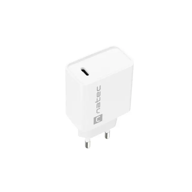 Адаптер Natec USB Charger Ribera 1X USB - C 20W бял