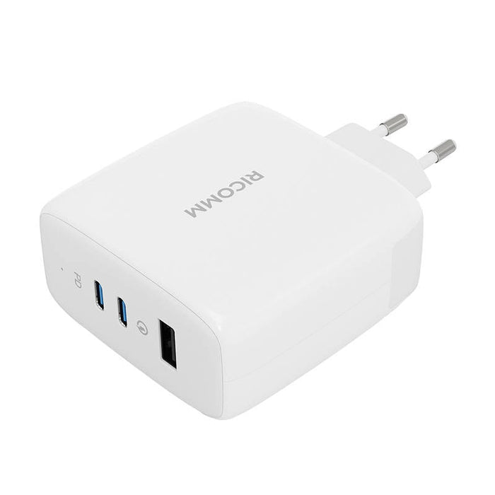 Адаптер Ricomm RC1201 EU 120W GaN 1x USB-A 2x USB-C + 2.1m