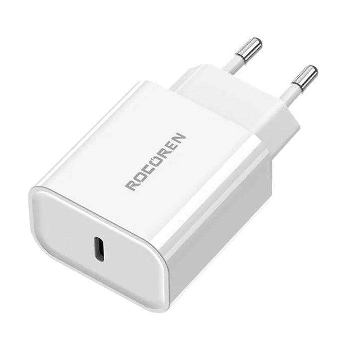 Адаптер Rocoren PD 20W USB - C бял