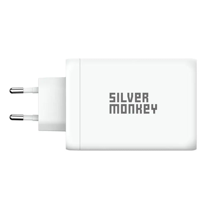 Адаптер Silver Monkey GaN 130W 3x USB-C PD 1x USB-A