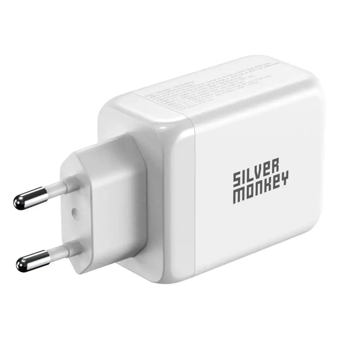 Адаптер Silver Monkey GaN 65W 2x USB-C PD 1x USB-A