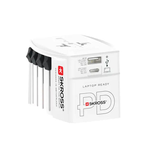 Адаптер SKROSS AC45PD USB-A USB-C 1.302975 World Бял