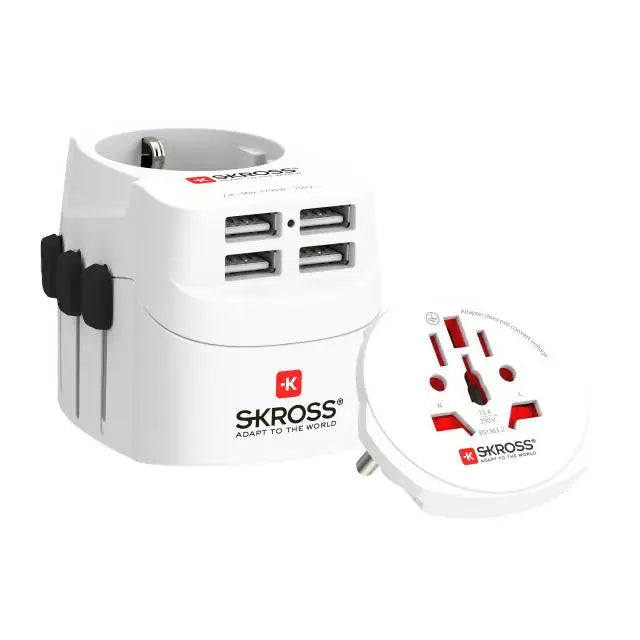 Адаптер SKROSS PRO Light 4 x USB-A 1.302471 World Бял