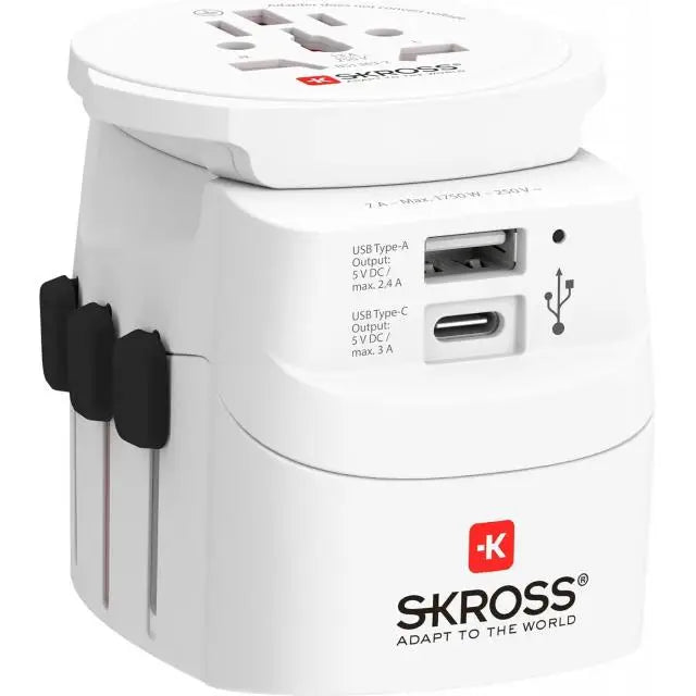 Адаптер SKROSS PRO Light USB 1.302472 World Бял