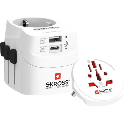 Адаптер SKROSS PRO Light USB 1.302472 World Бял
