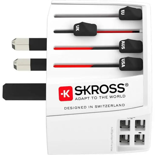 Адаптер SKROSS PRO MUV 4 x USB-A 1.302961 World Бял