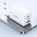 Адаптер Ugreen CD244 GaN 65W USB-A / 2x USB-C бял