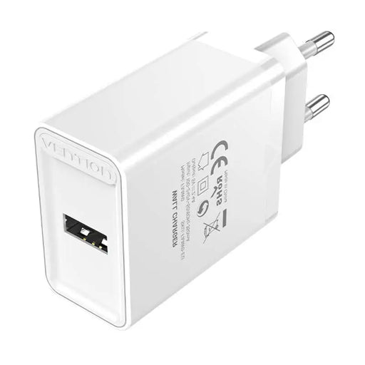 Адаптер Vention FAAW0 - EU EU USB - A 12W 2.4A бял