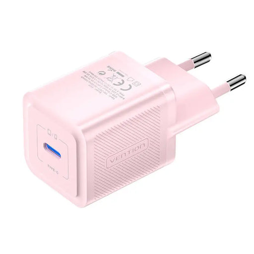 Адаптер Vention FEPP0-EU USB-C 20W GaN розов
