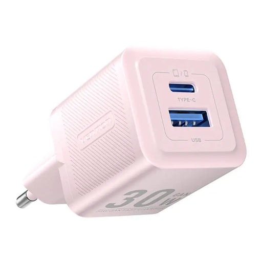 Адаптер Vention FEQP0-EU USB-C + USB-A 30W/30W GaN розов