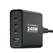 Адаптер Wozinsky WGCSB 240W GaN USB-A / 3x USB-C черен