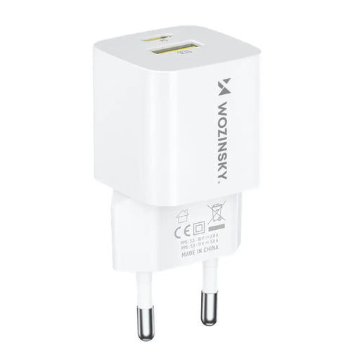 Адаптер Wozinsky WWCEAC GaN USB-A USB-C 33W бял