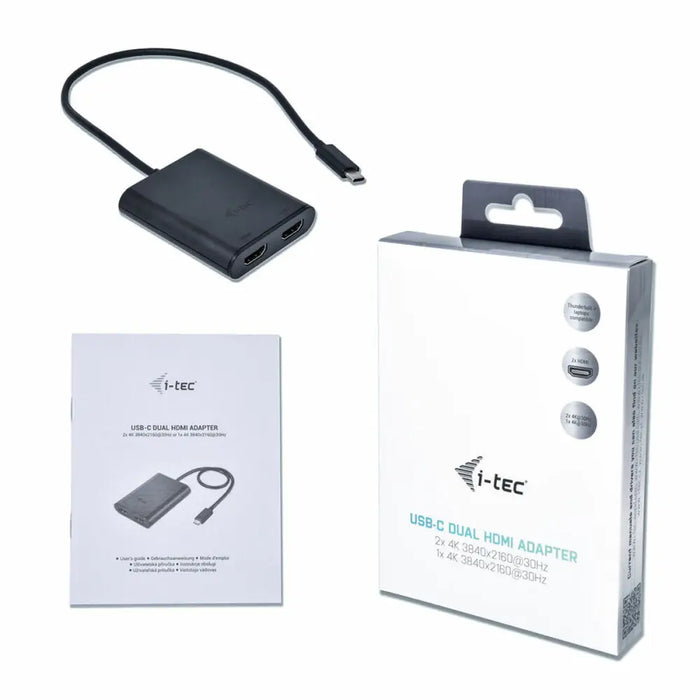 Адаптер за DisplayPort към HDMI i Tec C31DUAL4KHDMI Черен