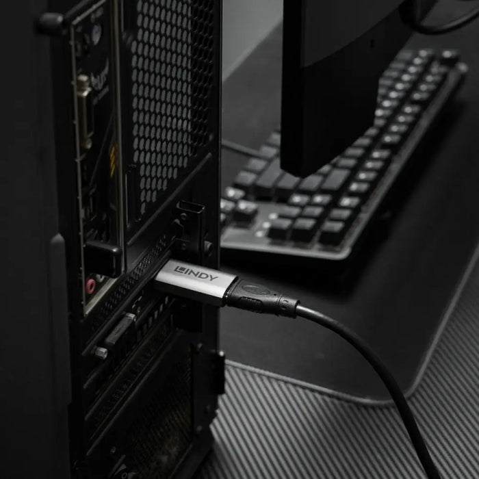 Адаптер за DisplayPort към HDMI LINDY 8K60 ACTIVE Сив