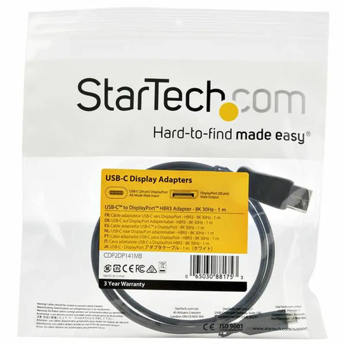 Адаптер за USB C към DVI Startech CDP2DP141MB Черен 1 m