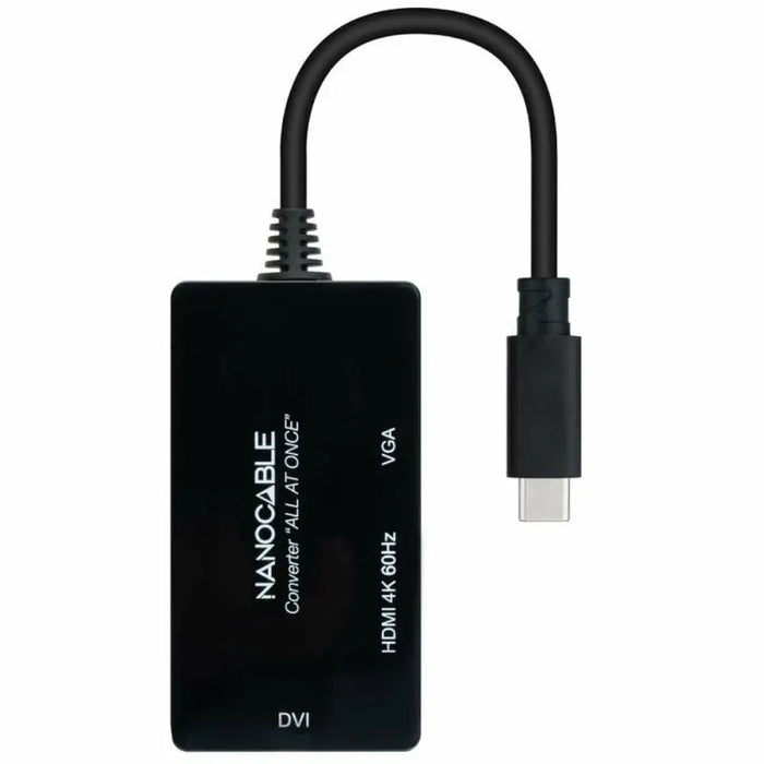 Адаптер за USB-C към VGA/HDMI/DVI NANOCABLE 10.16.4301-ALL