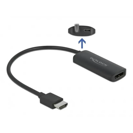Адаптер Delock 63206 HDMI-A мъжко - DisplayPort женско 4K