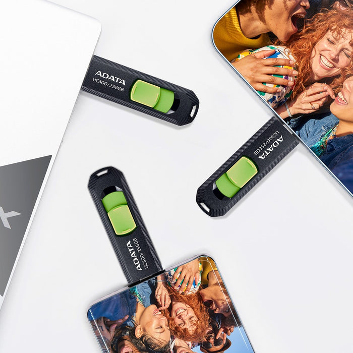 USB флаш памет ADATA UC300 32 GB USB Type-C 3.2 Gen 1 (3.1 Gen 1) Черен, Зелен