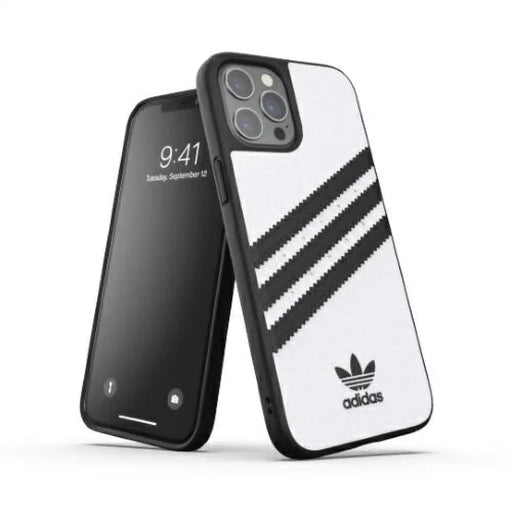 Adidas OR Molded Case PU за iPhone 12 Pro Max - бял/черен
