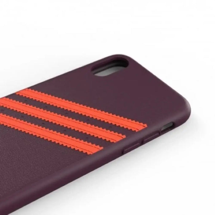 Adidas OR Molded PU калъф за iPhone X/XS - бордо-оранжев