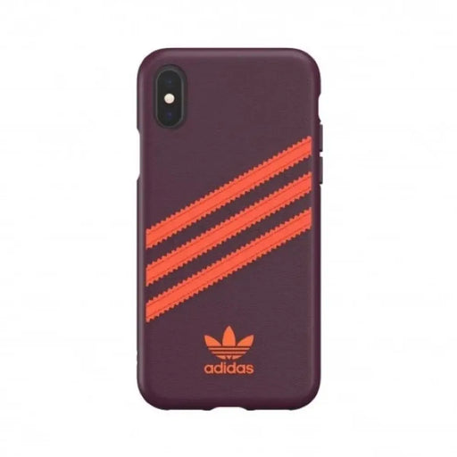 Adidas OR Molded PU калъф за iPhone X/XS - бордо-оранжев