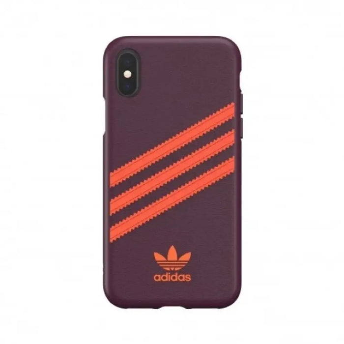 Adidas OR Molded PU калъф за iPhone X/XS - бордо-оранжев