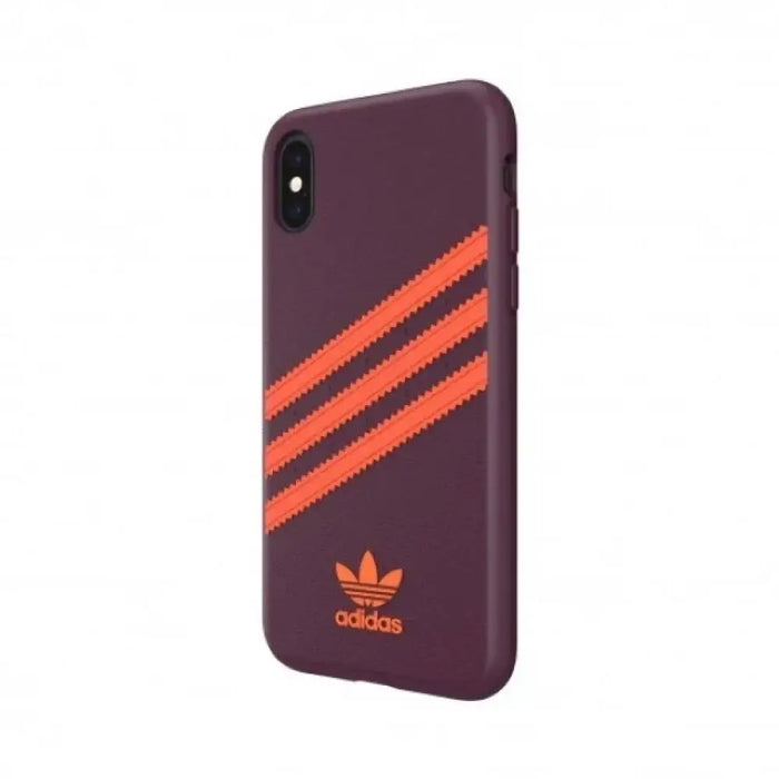 Adidas OR Molded PU калъф за iPhone X/XS - бордо-оранжев