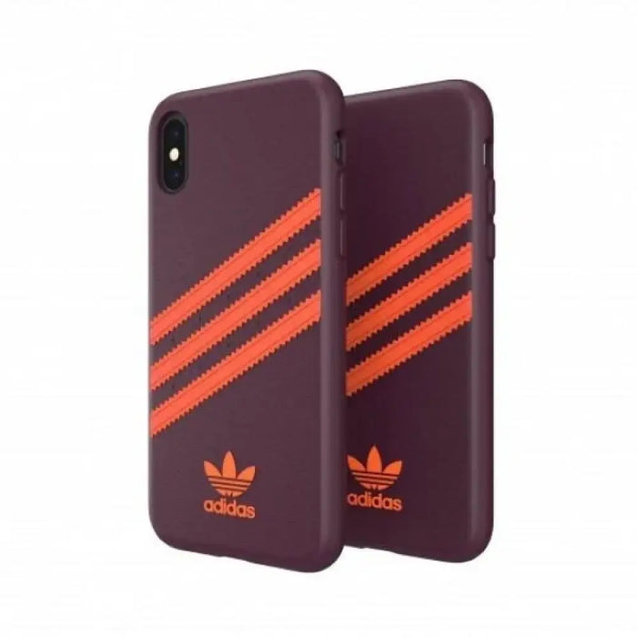 Adidas OR Molded PU калъф за iPhone X/XS - бордо-оранжев