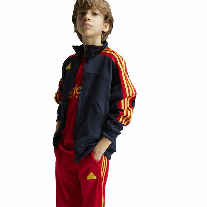 Суичър без качулка Adidas Tiro Nations Pack Track Син