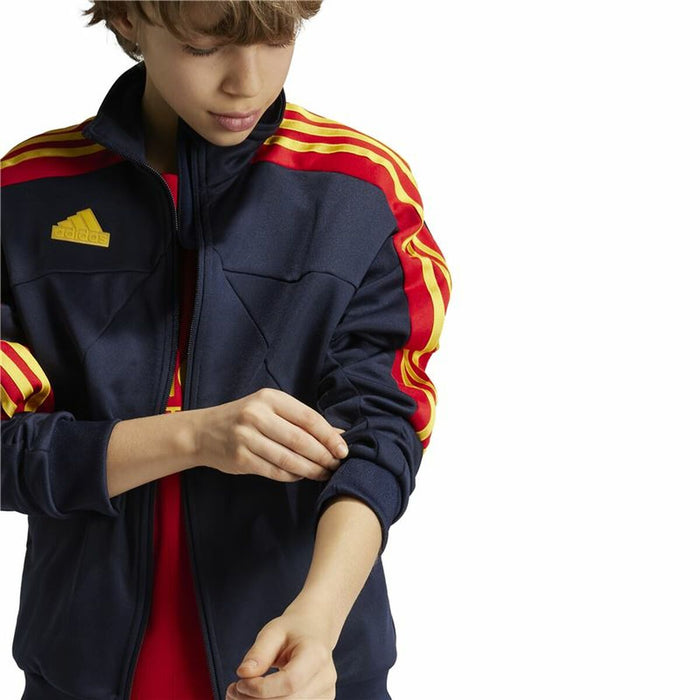 Суичър без качулка Adidas Tiro Nations Pack Track Син