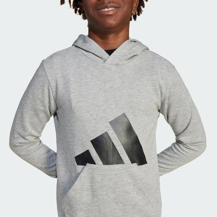 Суитчър с Качулка за Момиче Adidas Big Logo French Terry Hd Светло сив
