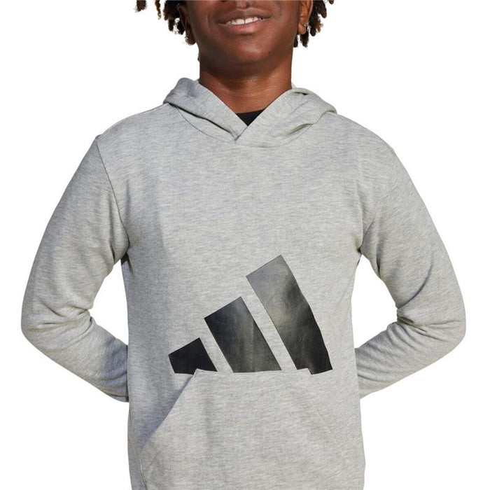 Суитчър с Качулка за Момиче Adidas Big Logo French Terry Hd Светло сив