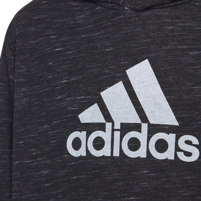 Детски суичър с качулка Adidas Черен