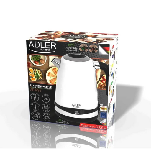 Adler AD 1295w Електрическа кана 1.7 l Бяла