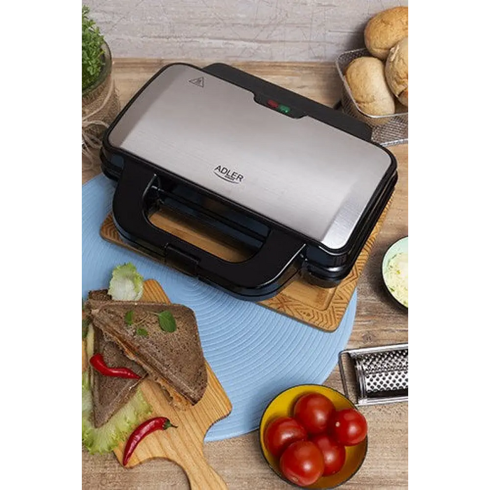 Adler AD 3043 уред за сандвичи 1300 W Черен