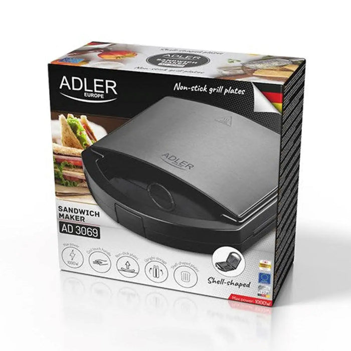 Adler AD 3069 Тостер за сандвичи Черен