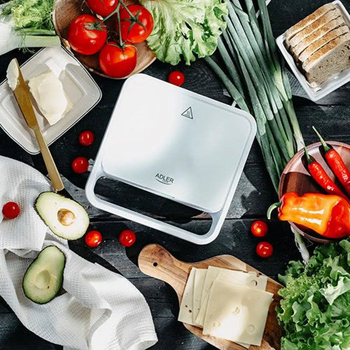 Adler AD 3070W Сандвич тостер Бял