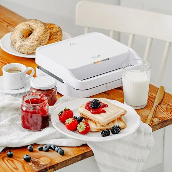 Adler AD 3070W Сандвич тостер Бял
