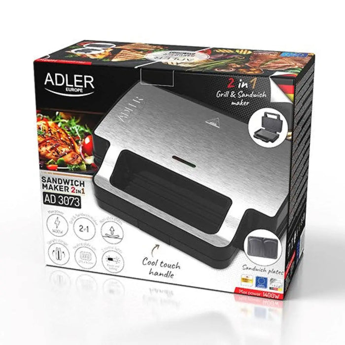 Adler AD 3073 Тостер за сандвичи Silver - Black
