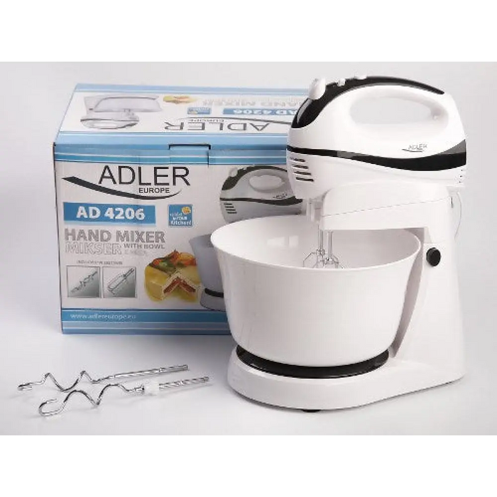 Adler AD 4206 Стоящ миксер Черен Бял 300 W