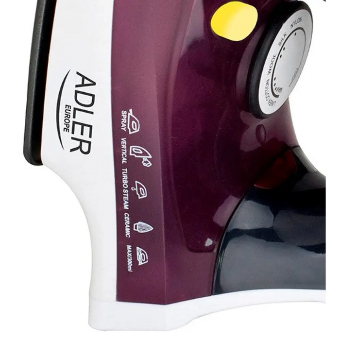Adler AD 5022 Суха и парна ютия Керамична гладеща плоча