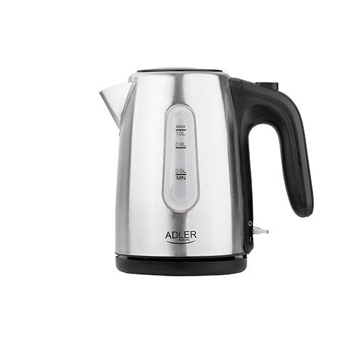 Електрическа кана Adler AD 1273 1 L 1200 W Черна, Лешник, Неръждаема стомана