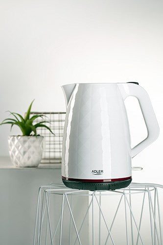 Adler AD 1277 W електрическа кана 1.7 L 2200 W Бяла