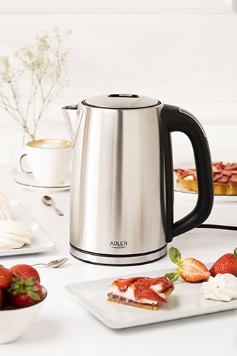 Електрическа кана Adler AD 1340 1.7 L 2200 W Черна, Сребриста