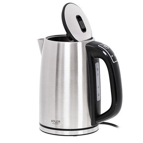 Електрическа кана Adler AD 1340 1.7 L 2200 W Черна, Сребриста