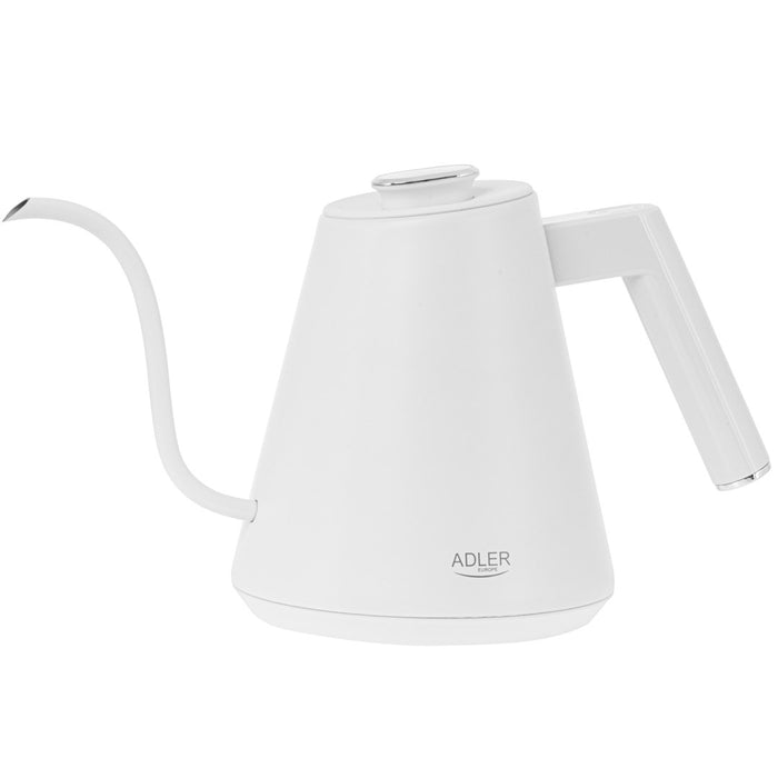 Електрическа кана ADLER AD 1349w с дълъг чучур 1.0L Бяла