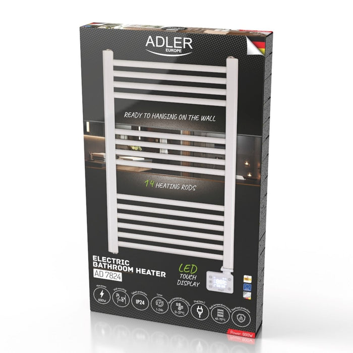 Електрически нагревател за баня Adler AD 7824 LED бял