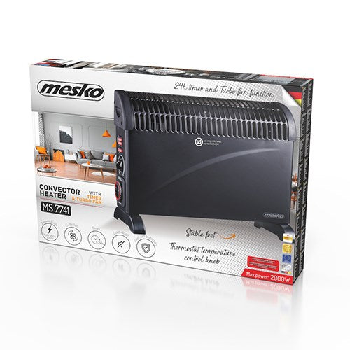 Електрически конвекторен отоплител Mesko Home MS 7741 Indoor Black 2000 W