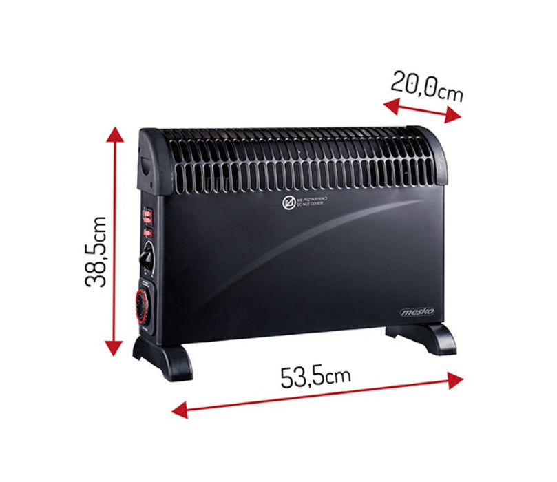 Електрически конвекторен отоплител Mesko Home MS 7741 Indoor Black 2000 W