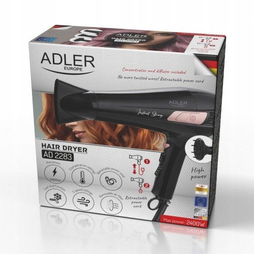 Adler AD 2283 Сешоар 2000 W Черен